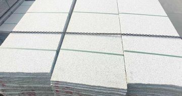 榆林芝麻白毛板，石材毛板