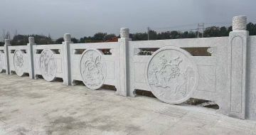 榆林芝麻白河道栏杆 石材栏杆