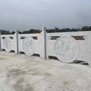 榆林芝麻白河道栏杆 石材栏杆