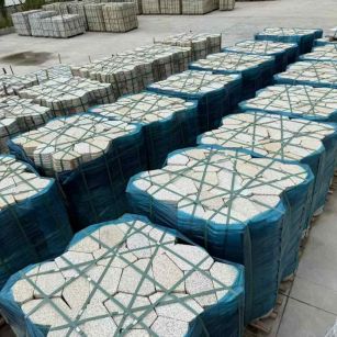 榆林黄金麻冰裂纹 碎拼