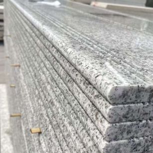 榆林芝麻白楼梯踏步 花岗岩楼梯板材