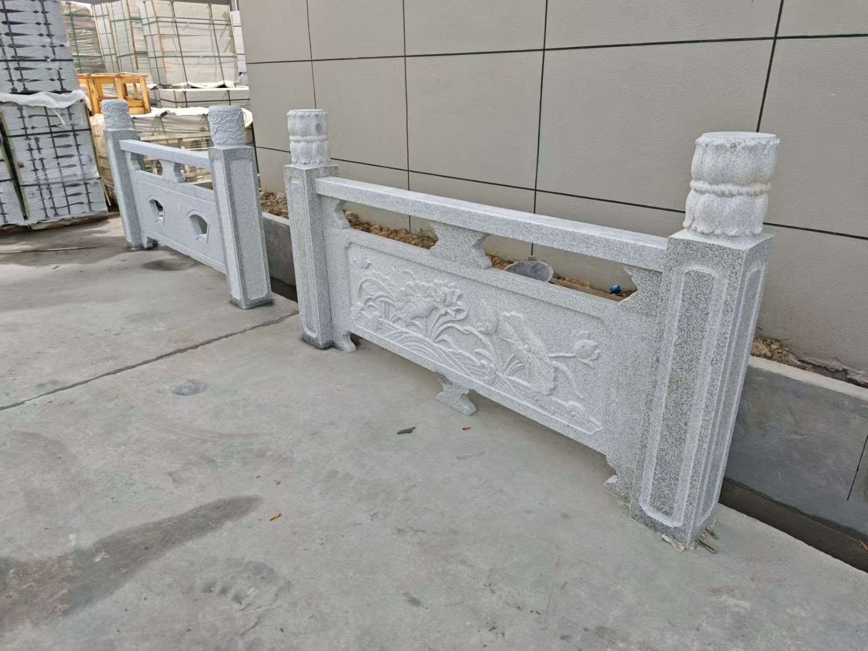 榆林芝麻白河道栏杆 石材栏杆