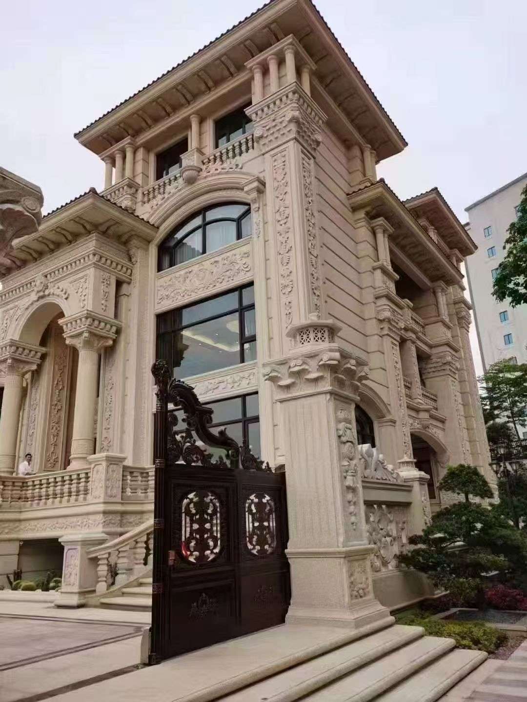 榆林黄金麻别墅外墙异形定制
