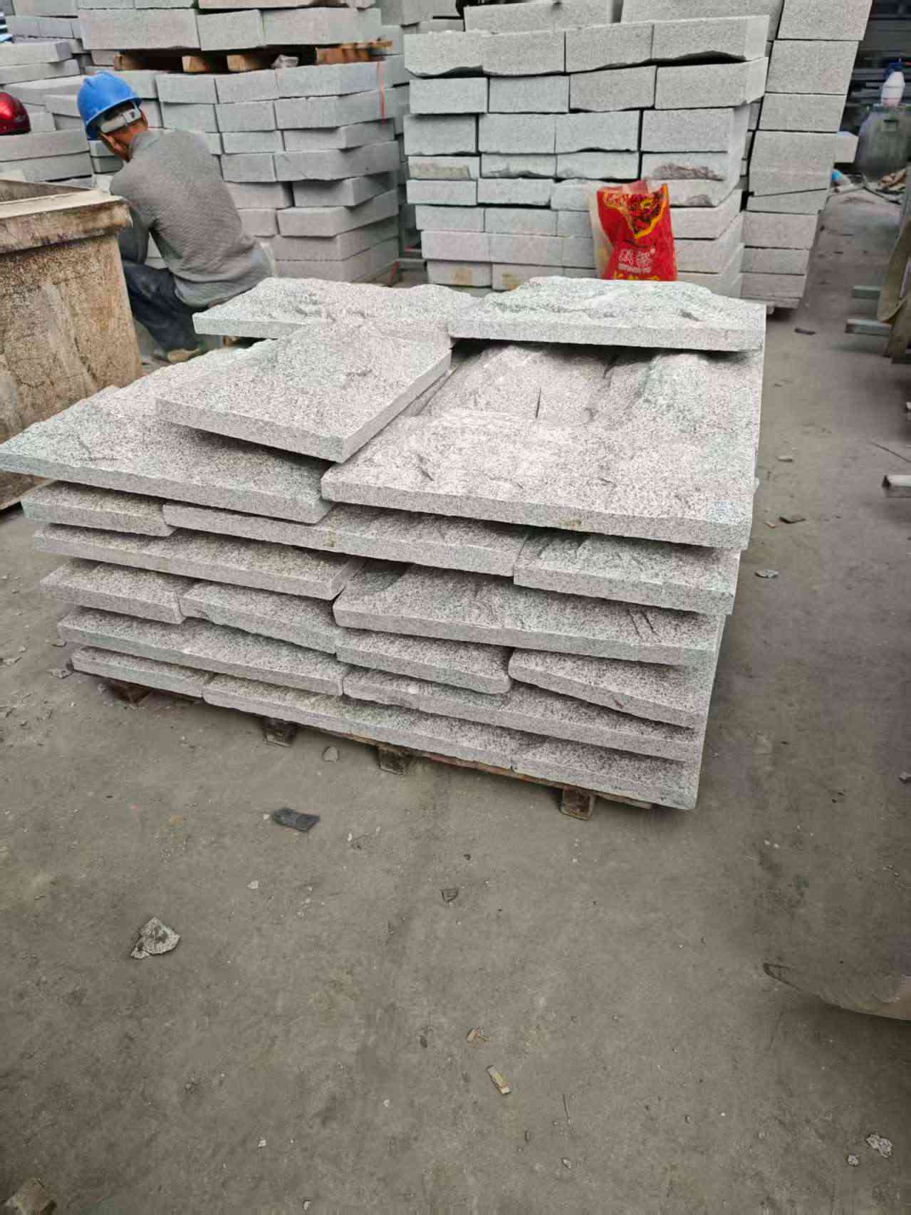 榆林芝麻白蘑菇石，自然面