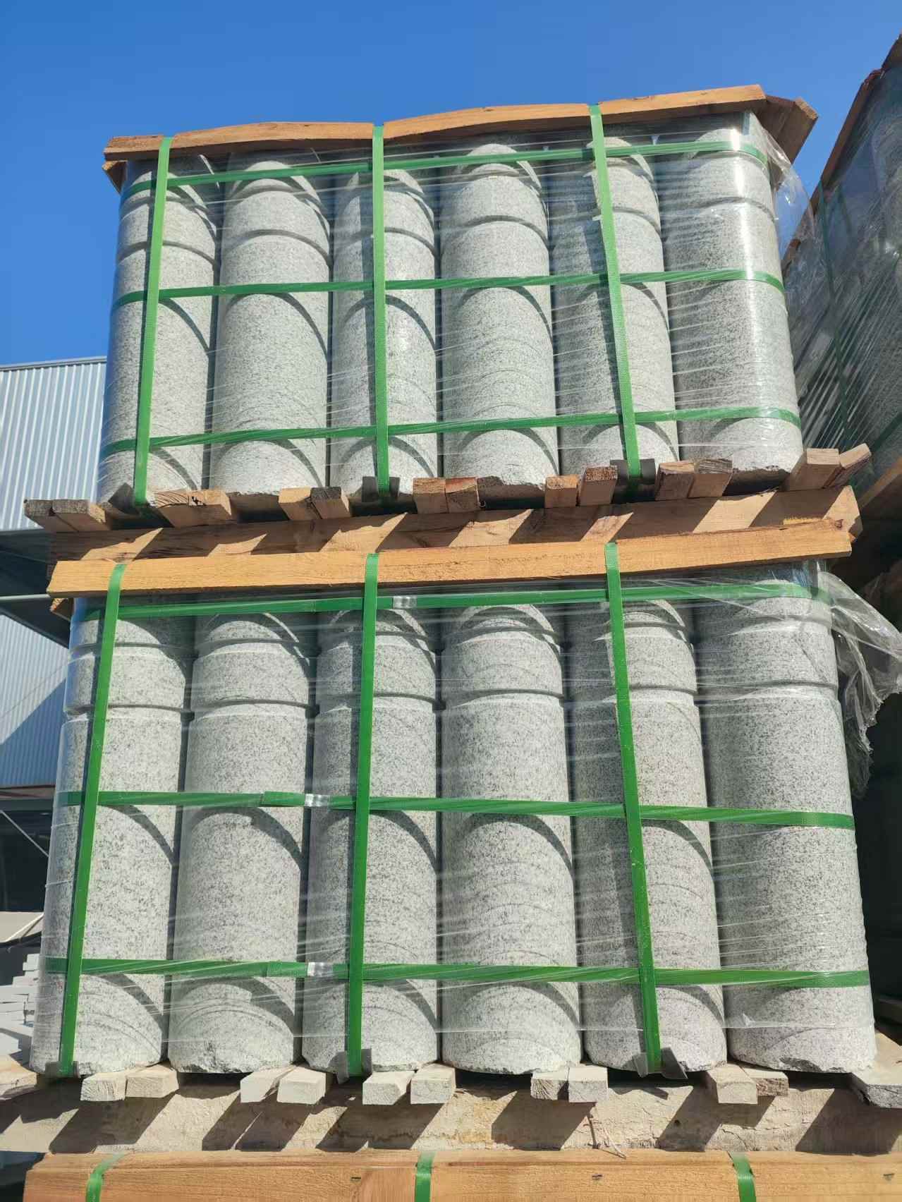 榆林挡车柱芝麻白 挡车石